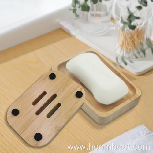 Natural Bathroom Bamboo Dish Holder for Soap